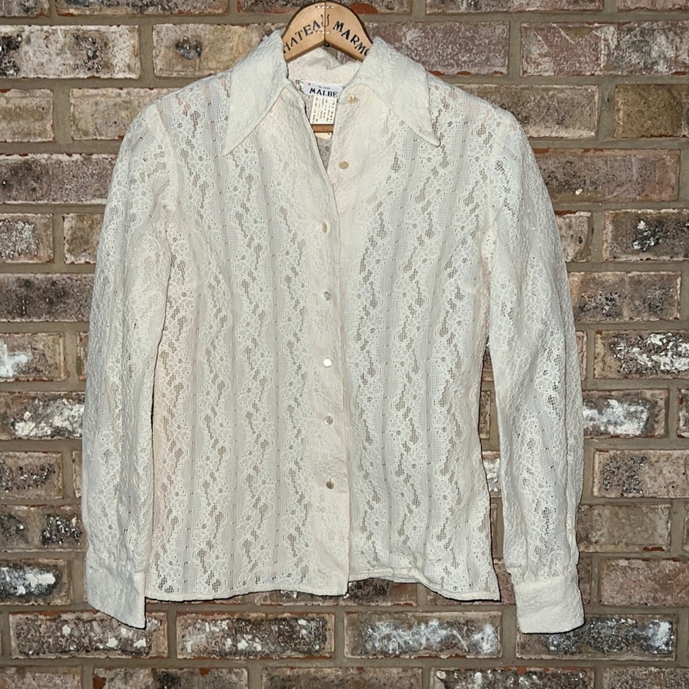 Fabulous Vintage 50’s Malbe lace shirt